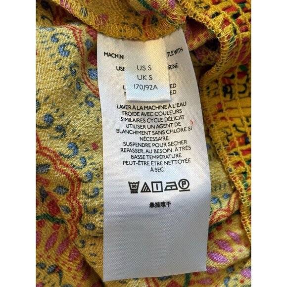 Maeve Yellow and Red Patterned Blouse - Picture 9 of 10